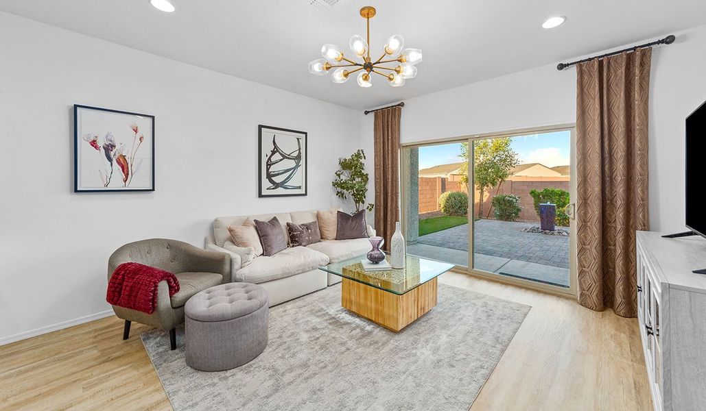 Furnished interior in a model home at Barnett Village in Marana (Image 17).