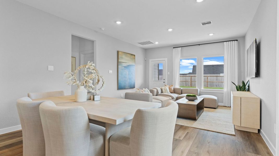 Furnished interior in a model home at Lakes at Westland Ranch in League City (Image 8).