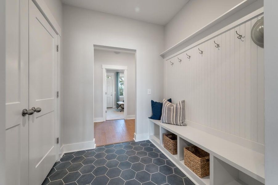 Furnished interior in a model home at New Riverside Village in Bluffton (Image 28).