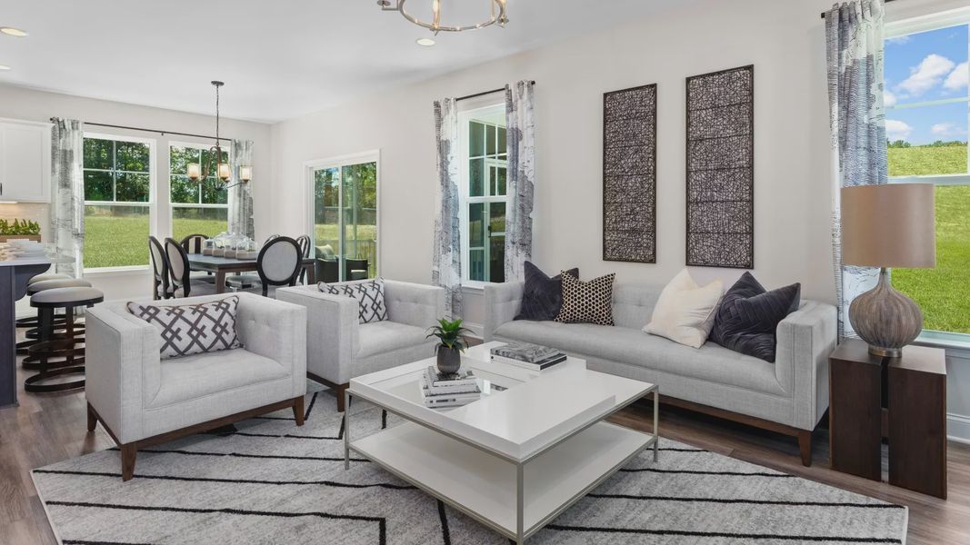 Furnished interior in a model home at Bethel Park in Raleigh (Image 18).