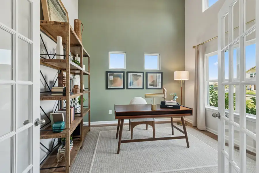 The Princeton II- Study with French doors The Princeton II- Study with French doors