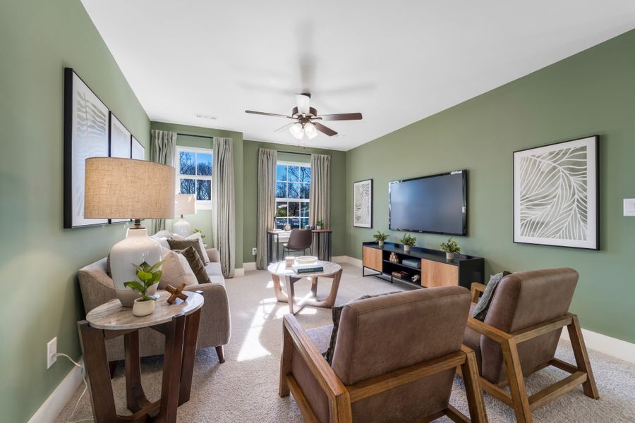 Furnished interior in a model home at Brush Creek in Fairview (Image 30).