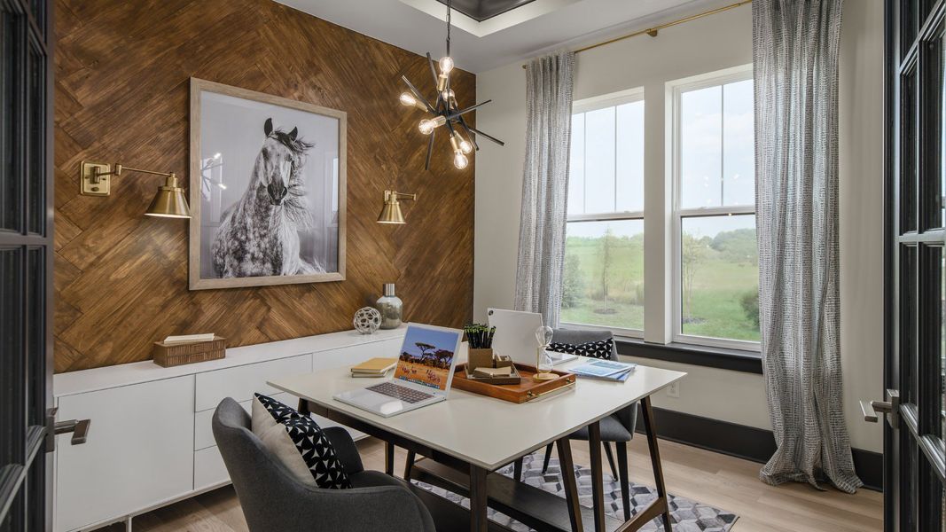 Furnished interior in a model home at Brook Run in Fort Mill (Image 9).