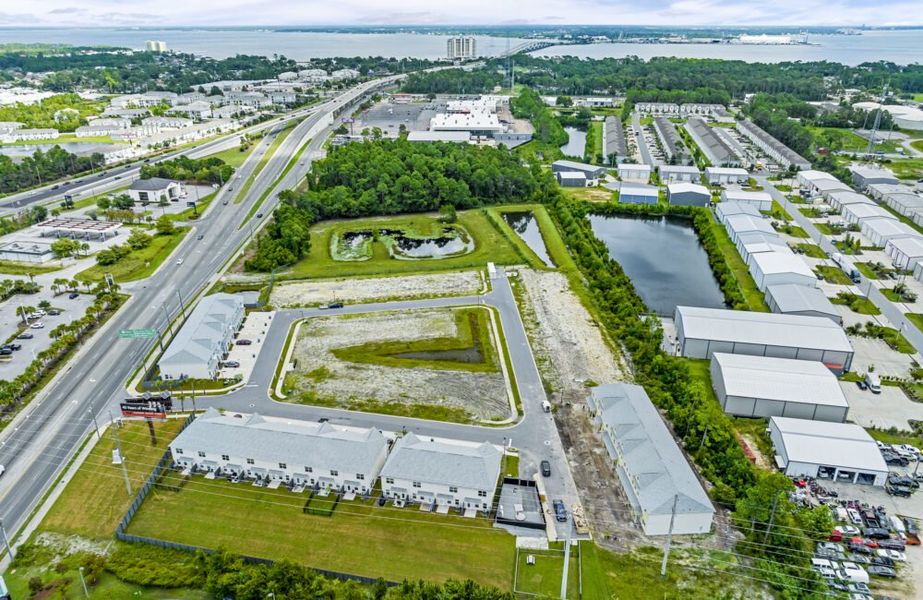Aerial view of the Waypoint community in Panama City Beach, FL, showing layout and nearby surroundings (Image 9).