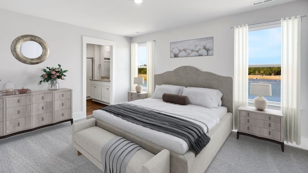 Furnished interior in a model home at The Pines at Blake Farm in Wilmington (Image 12).