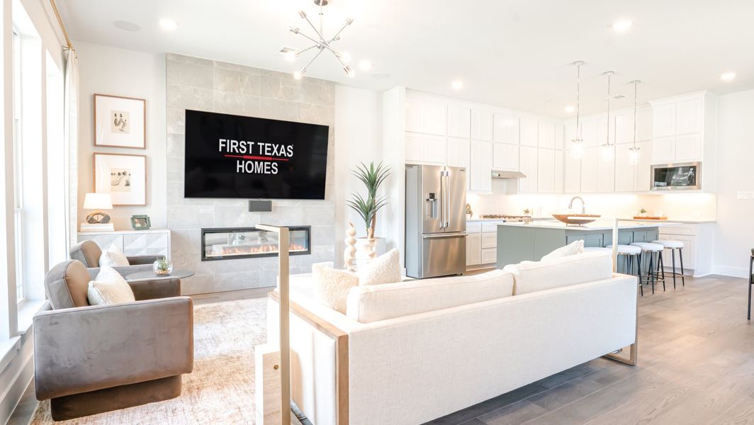 Furnished interior in a model home at The Abbey at Mercer Crossing in Farmers Branch (Image 8).