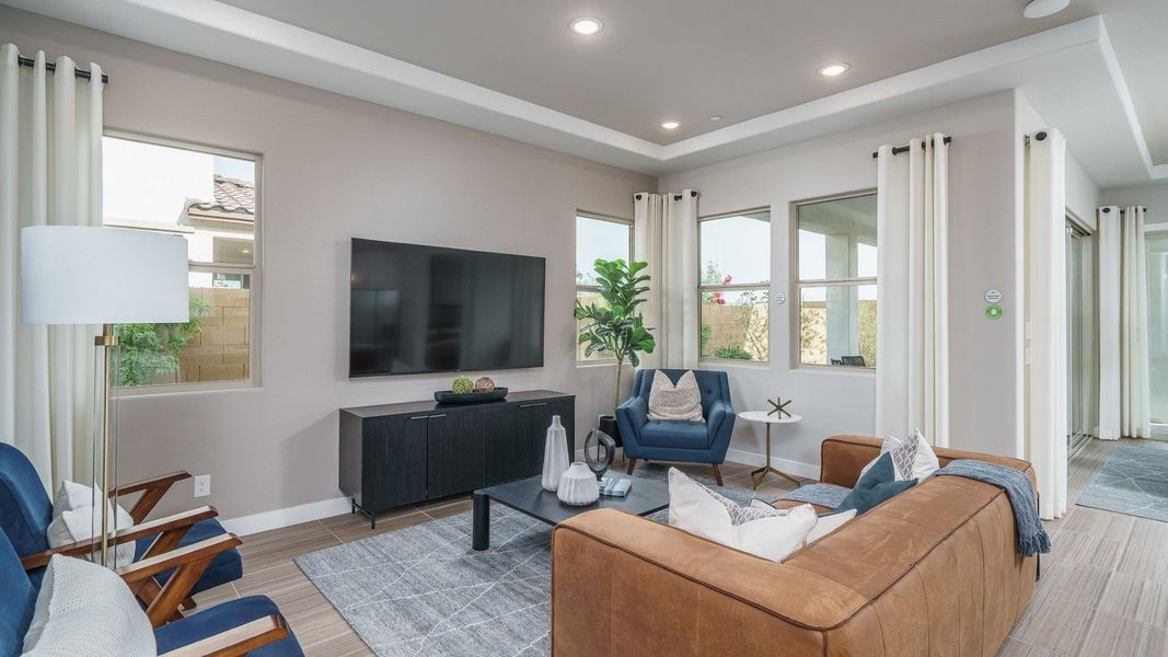 Furnished interior in a model home at The Ridge at Sienna Hills in Buckeye (Image 33).