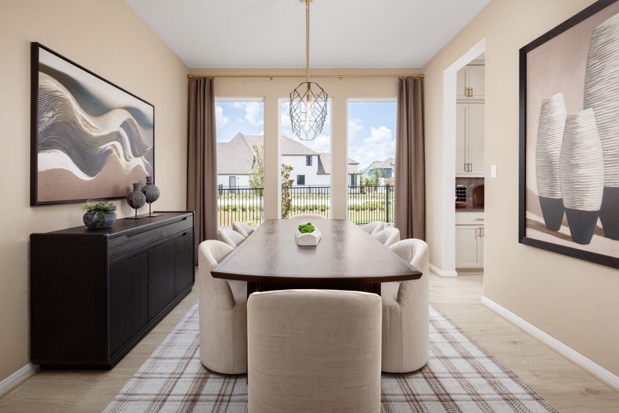 Furnished interior in a model home at Bridgeland in Cypress (Image 10).