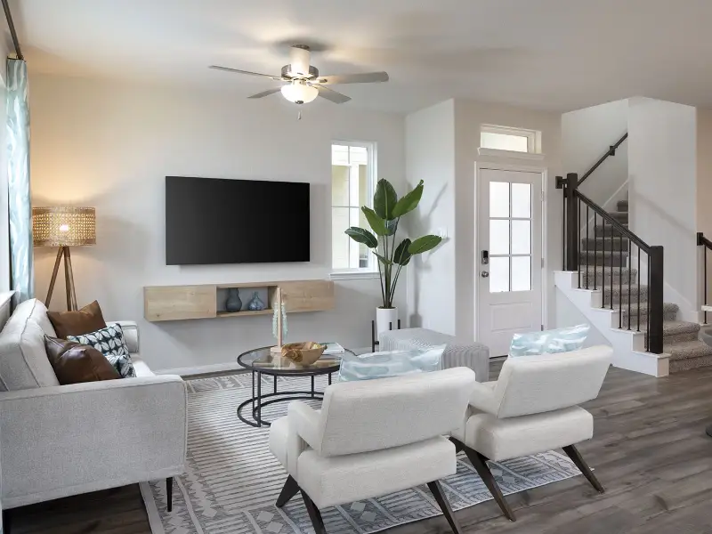 Furnished interior in a model home at Cole Creek Crossing in Houston (Image 4). Furnished interior in a model home at Cole Creek Crossing in Houston (Image 4).
