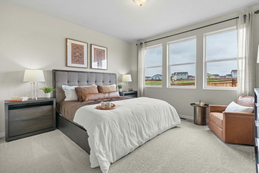 Furnished interior in a model home at Hidden Valley – Clover Collection in Severance (Image 25).