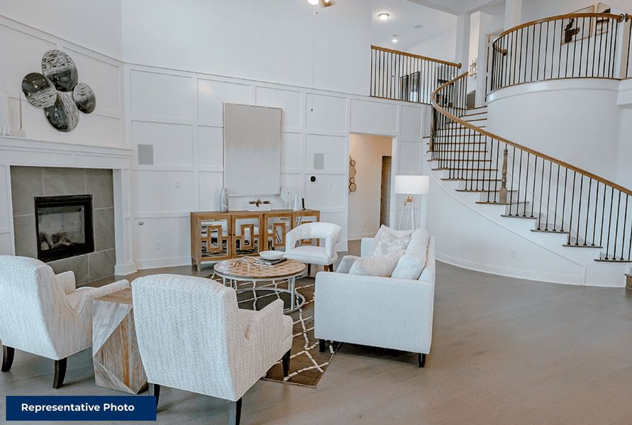 Furnished interior in a model home at Llano Springs in Fort Worth (Image 8).
