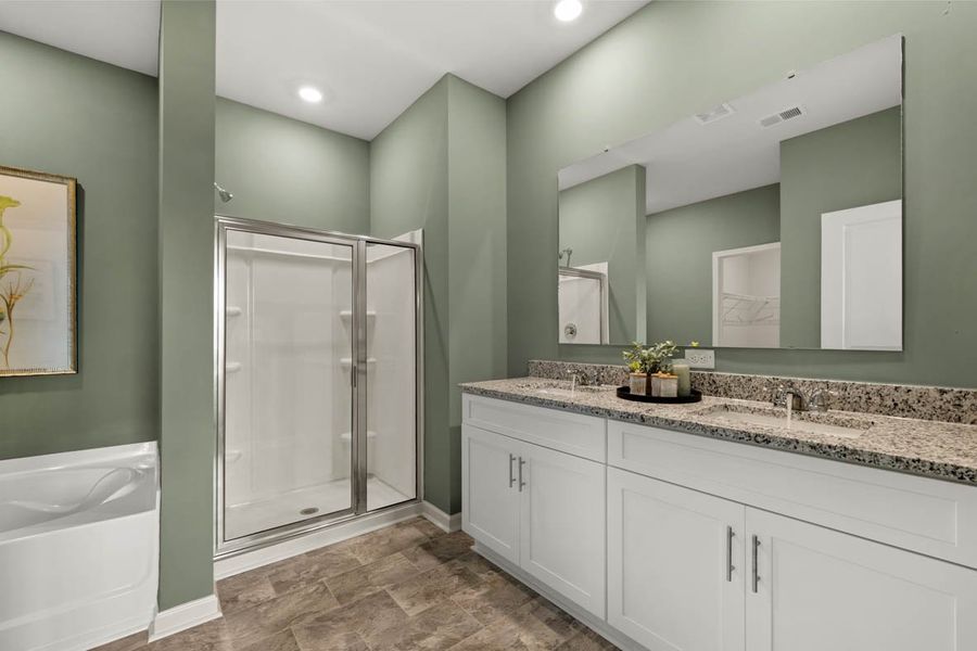 Furnished interior in a model home at Chukker Creek Landing in Aiken (Image 17). Furnished interior in a model home at Chukker Creek Landing in Aiken (Image 17).