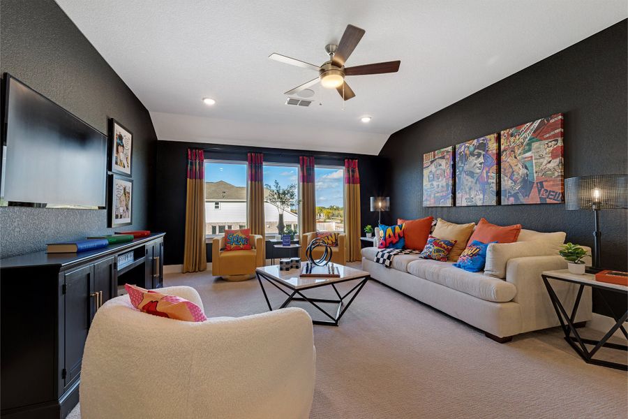 Furnished interior in a model home at Megan's Landing in Castroville (Image 40). Furnished interior in a model home at Megan's Landing in Castroville (Image 40).