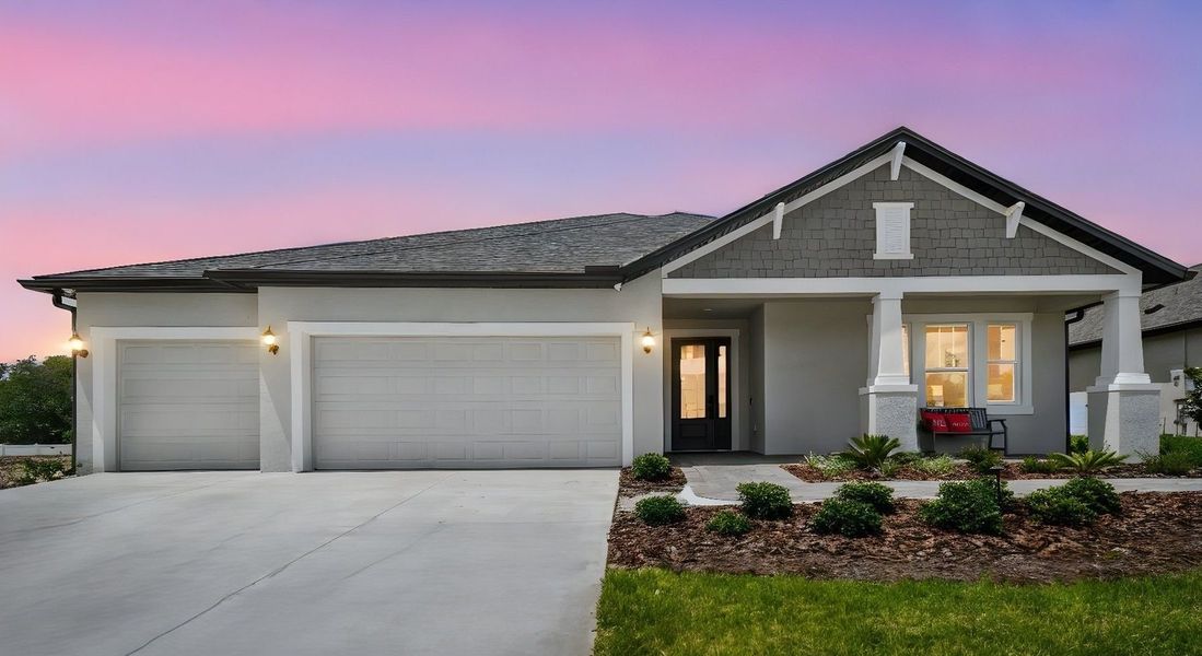 Front exterior of a home in the Pinecone Reserve community, located in Brooksville, FL (Image 7).