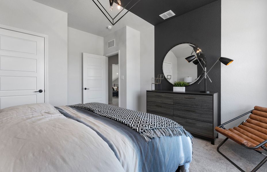 Additional bedroom in floor plans at Lily Springs new construction homes in Seguin, Texas