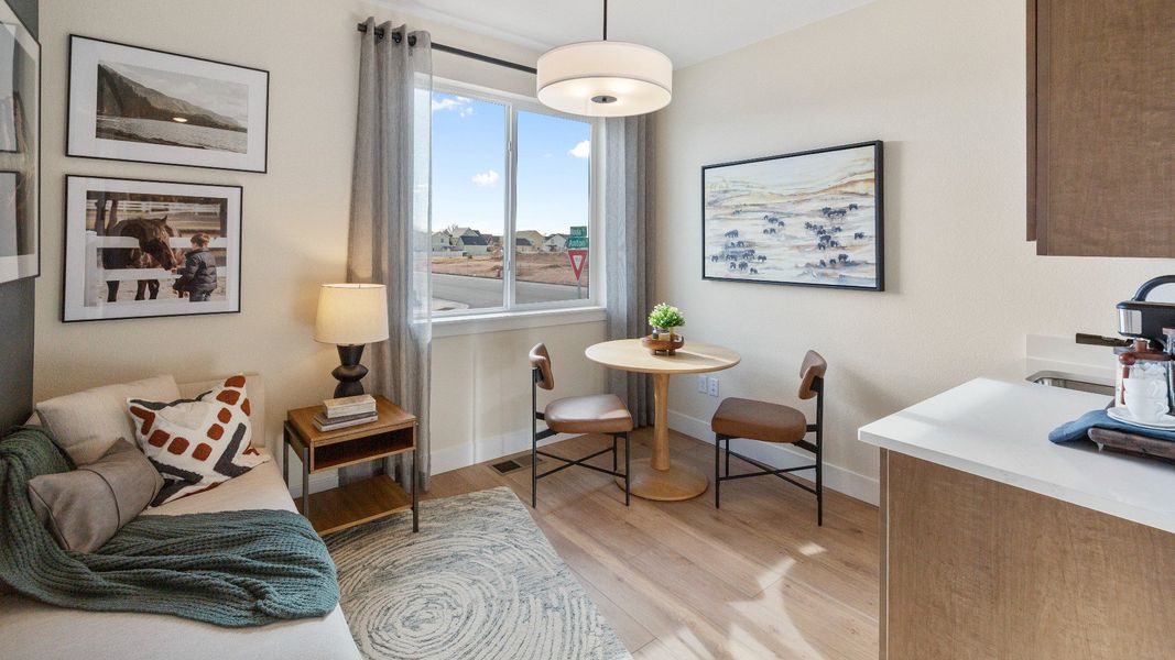 Furnished interior in a model home at Trevenna in Windsor (Image 8).