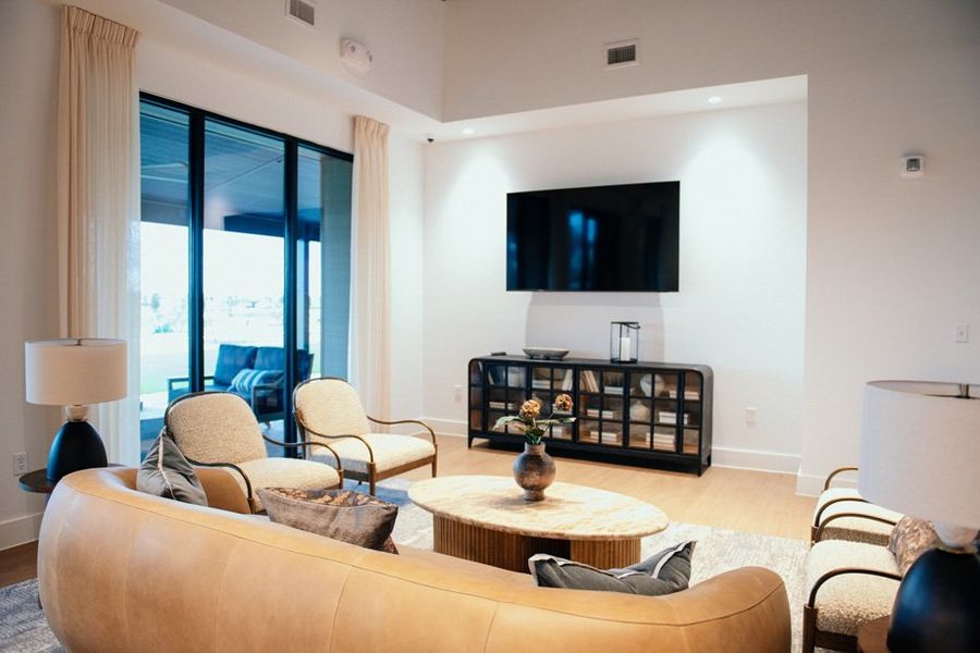 Furnished interior in a model home at Riceland: 50ft. lots in Mont Belvieu (Image 6).