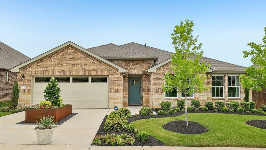 Front exterior of a home in the Riverview community, located in Georgetown, TX (Image 3). Front exterior of a home in the Riverview community, located in Georgetown, TX (Image 3).
