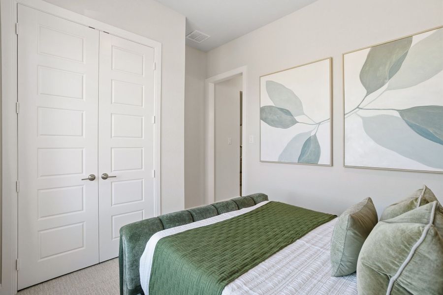 Furnished interior in a model home at Lily Creek at Sutton Fields in Aubrey (Image 41).