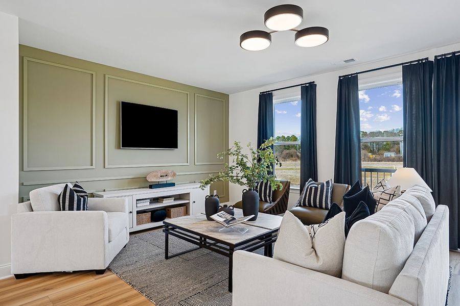 Furnished interior in a model home at Windhaven Crossing in Durham (Image 6).