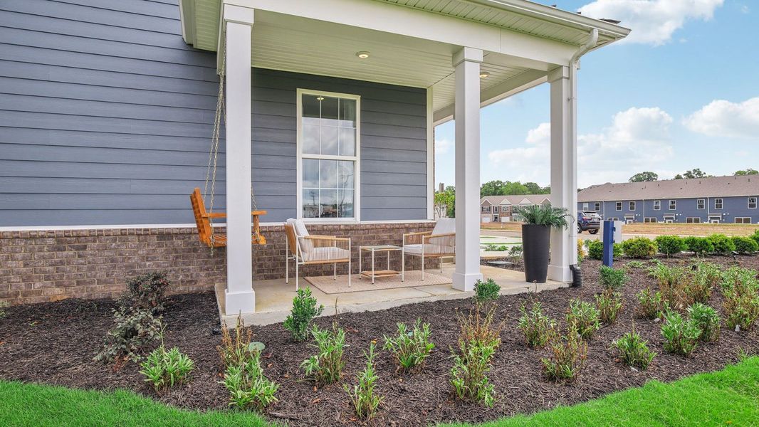Front exterior of a home in the River Landing Townhomes community, located in Murfreesboro, TN (Image 9). Front exterior of a home in the River Landing Townhomes community, located in Murfreesboro, TN (Image 9).
