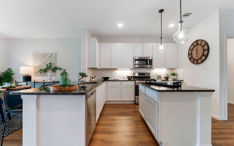 Furnished interior in a model home at The Pines at Seven Coves in Willis (Image 19).