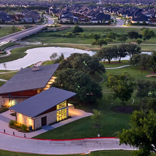 Aerial view of the Windsong Ranch community in Prosper, TX, showing layout and nearby surroundings (Image 6). Aerial view of the Windsong Ranch community in Prosper, TX, showing layout and nearby surroundings (Image 6).
