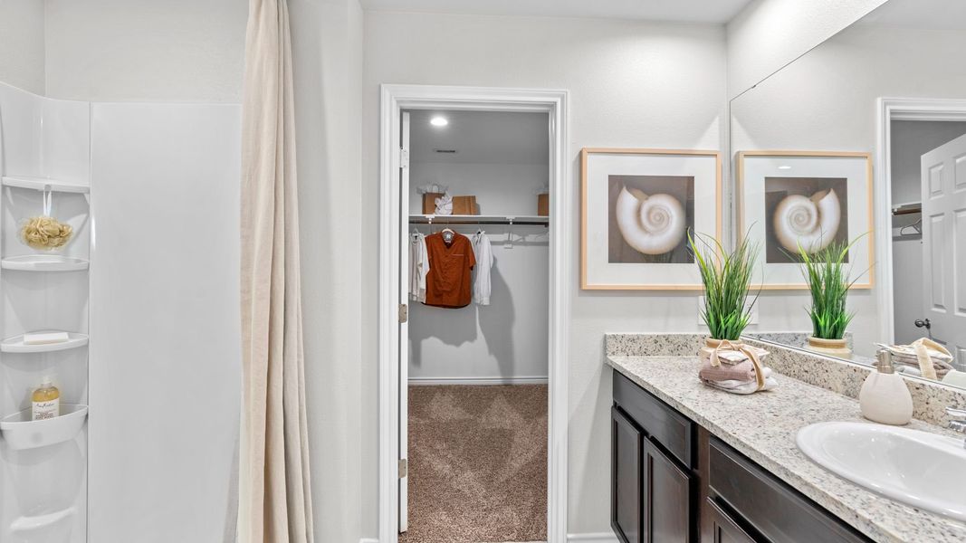 Furnished interior in a model home at The Cottages in Corpus Christi (Image 23).