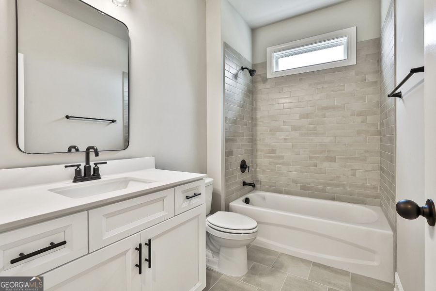 Furnished interior in a model home at Grove Park in Senoia (Image 7).