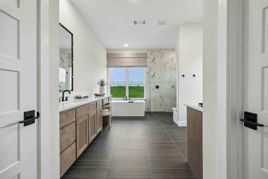 Furnished interior in a model home at Discovery Lakes in Rockwall (Image 32).