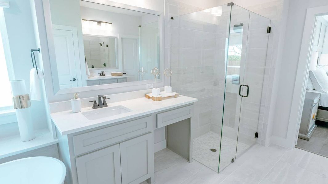 Furnished interior in a model home at Hidden Lakes Estates in DeSoto (Image 10).