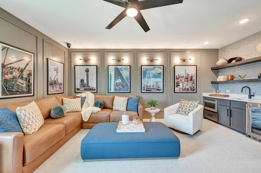 Furnished interior in a model home at Whyburn Manor Series in Flower Mound (Image 15).