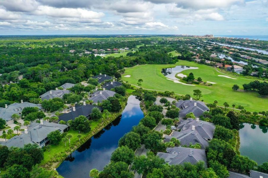 Aerial view of the Grand Haven community in Palm Coast, FL, showing layout and nearby surroundings (Image 1).