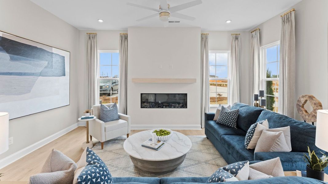 Furnished interior in a model home at Miller Farm Single Family Homes in Pineville (Image 37). Furnished interior in a model home at Miller Farm Single Family Homes in Pineville (Image 37).