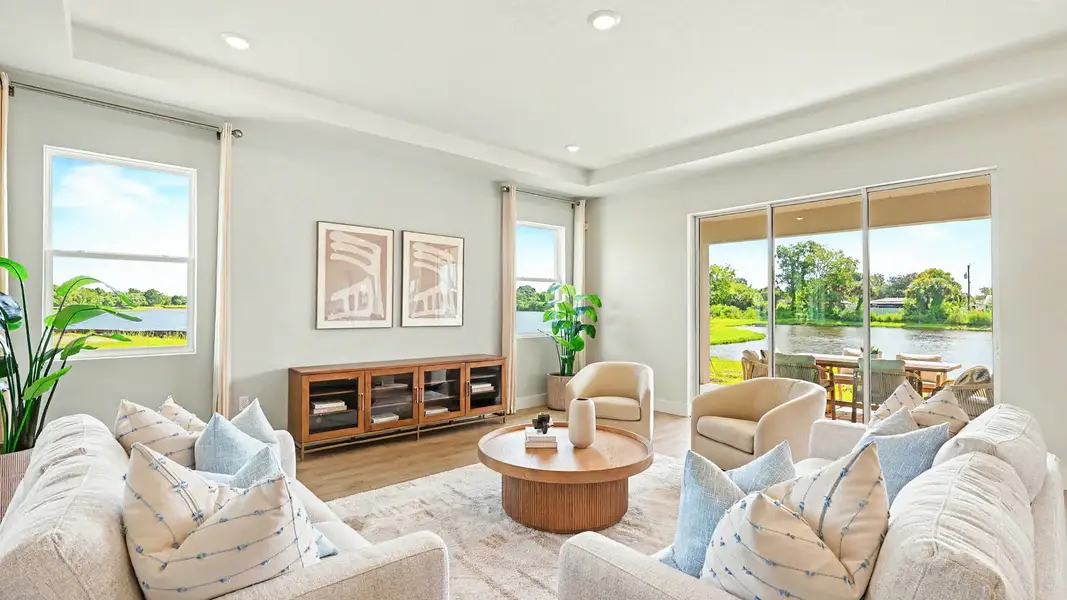 Furnished interior in a model home at Harbor Lake Estates in Titusville (Image 5). Furnished interior in a model home at Harbor Lake Estates in Titusville (Image 5).
