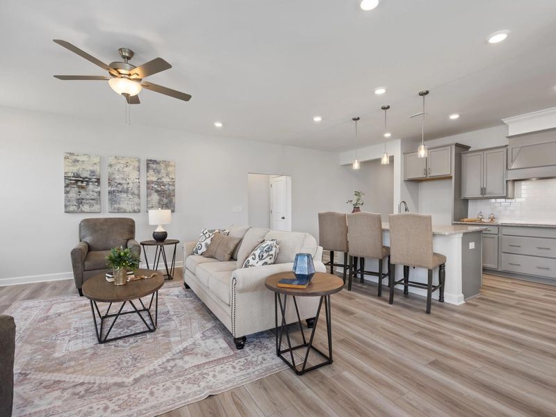 Furnished interior in a model home at Woodland Crossing in Zebulon (Image 19). Furnished interior in a model home at Woodland Crossing in Zebulon (Image 19).