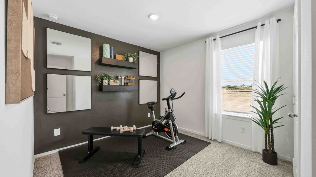Furnished interior in a model home at Allison Park in Houston (Image 24).
