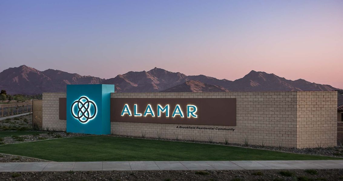 Entrance to the Sierra at Alamar community in Avondale, AZ, featuring signage and landscaping (Image 2).