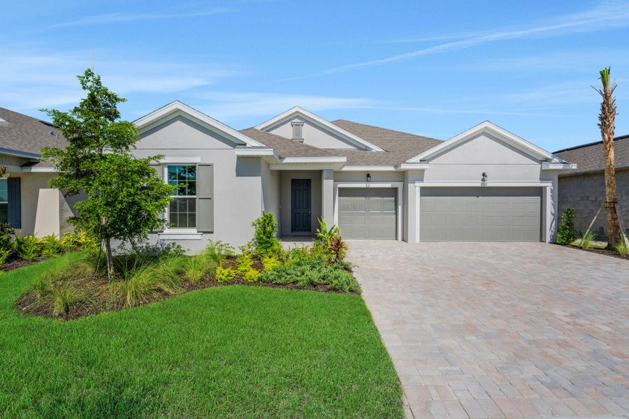 Front exterior of a home in the Creekside Run at Babcock Ranch community, located in Punta Gorda, FL (Image 5). Front exterior of a home in the Creekside Run at Babcock Ranch community, located in Punta Gorda, FL (Image 5).