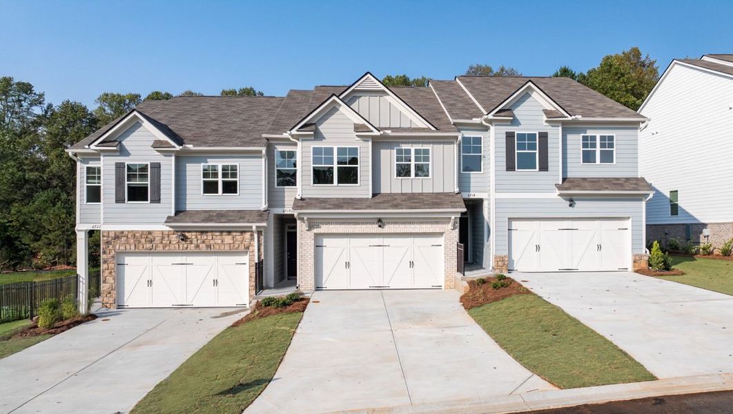 Front exterior of a home in the Waypoint community, located in Flowery Branch, GA (Image 6).