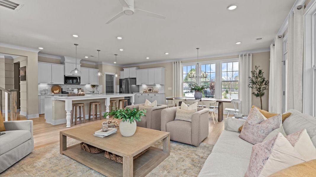 Furnished interior in a model home at Station Pointe Phase 2 in Angier (Image 20).