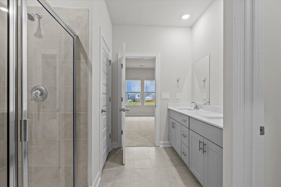 Furnished interior in a model home at Holland Park in Spartanburg (Image 7).