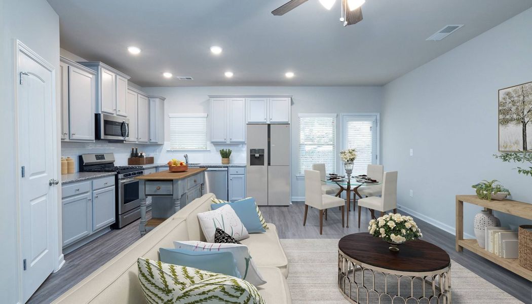 Furnished interior in a model home at Turtle Creek Villas in Winder (Image 12). Furnished interior in a model home at Turtle Creek Villas in Winder (Image 12).