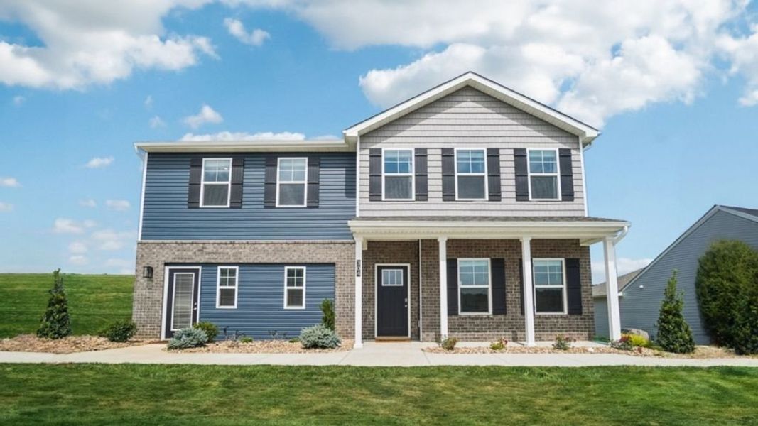 Front exterior of a home in the Keebler Meadows community, located in Johnson City, TN (Image 1).