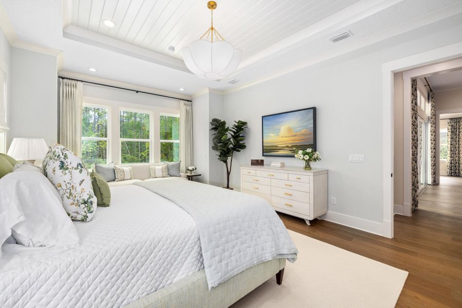 Furnished interior in a model home at Hidden Creek at SilverLeaf 80' Gold Series in St. Augustine (Image 63).