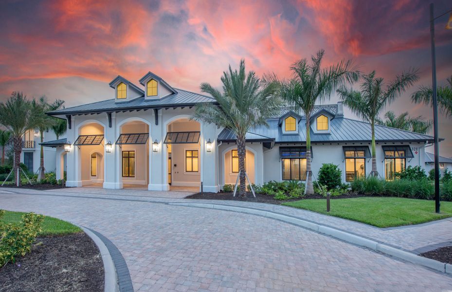 Community Clubhouse in resort community Talon Preserve with modern homes for sale in Nokomis, FL