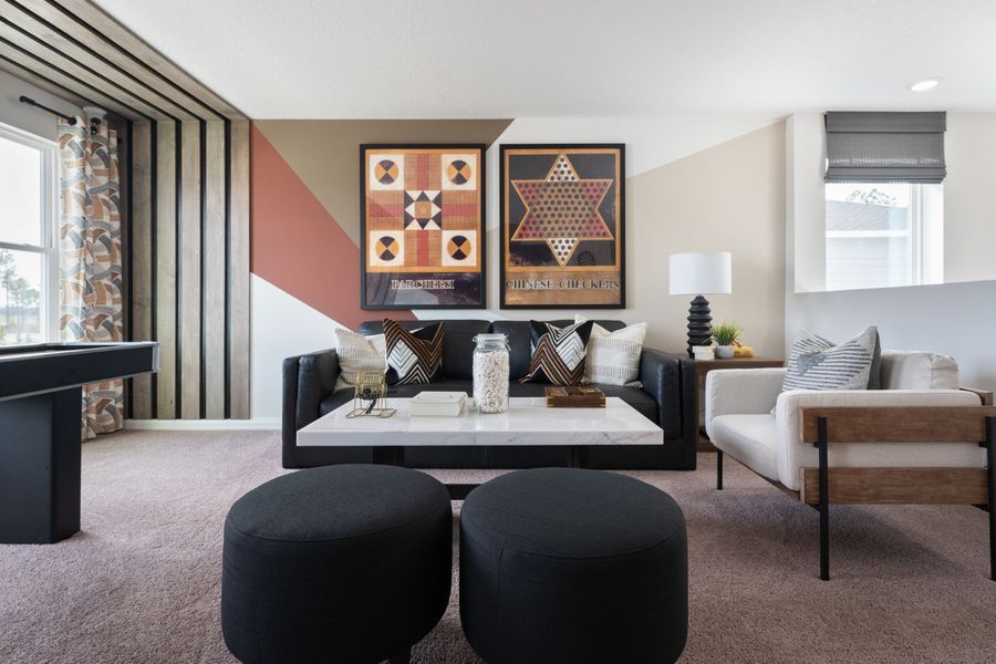 Furnished interior in a model home at Two Rivers in Zephyrhills (Image 7).