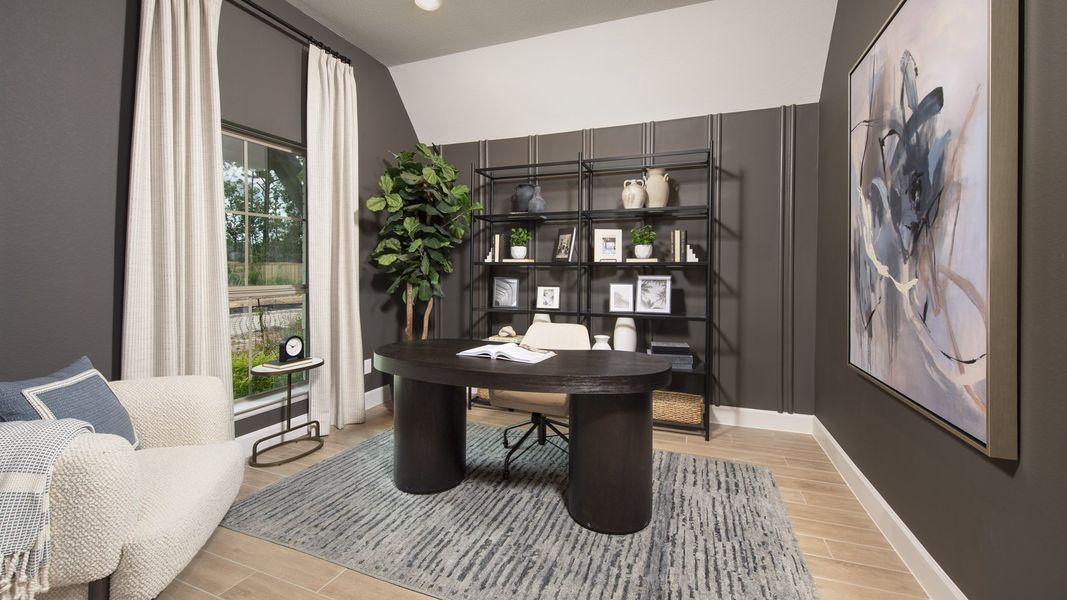 Furnished interior in a model home at Woodhavyn 50' in Magnolia (Image 4). Furnished interior in a model home at Woodhavyn 50' in Magnolia (Image 4).