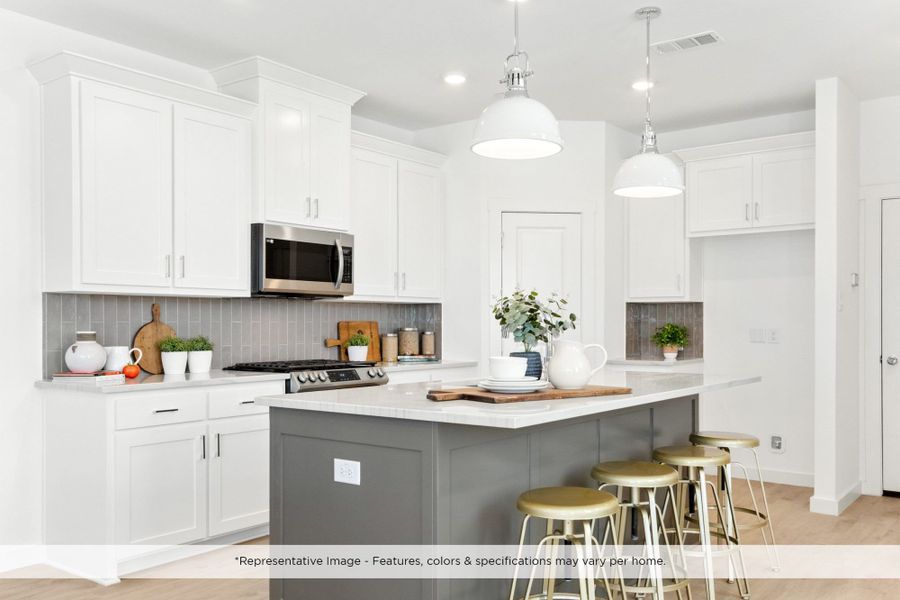 Furnished interior in a model home at Windsong Ranch Townhomes in Prosper (Image 18).