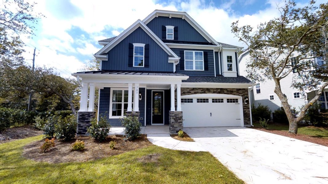 Front exterior of a home in the Melton Oaks - Robuck Homes community, located in Garner, NC (Image 7). Front exterior of a home in the Melton Oaks - Robuck Homes community, located in Garner, NC (Image 7).